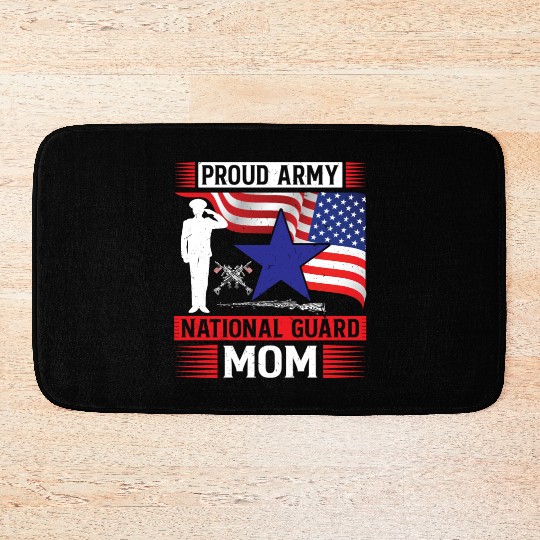 Proud Army National Guard Mom Bath Mats