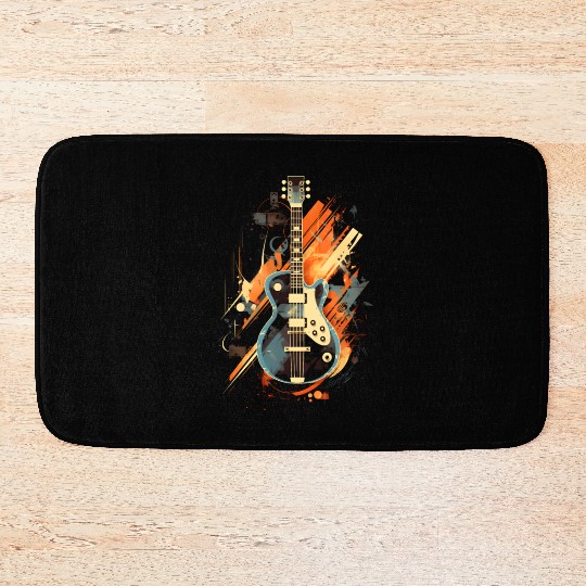 Guitar Music Vibes Bath Mats