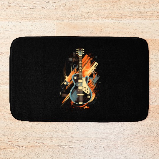 Guitar Music Vibes Bath Mats
