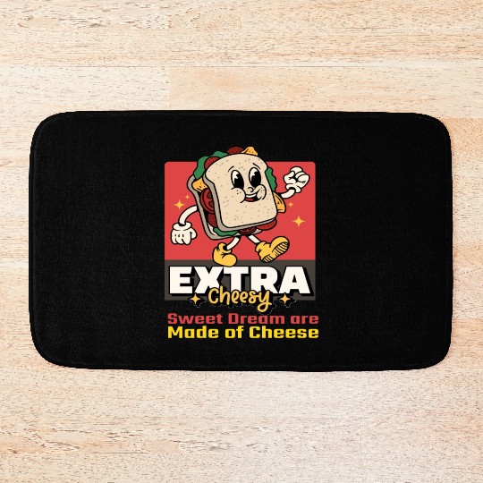 Sweet dreams are made of cheese Bath Mats