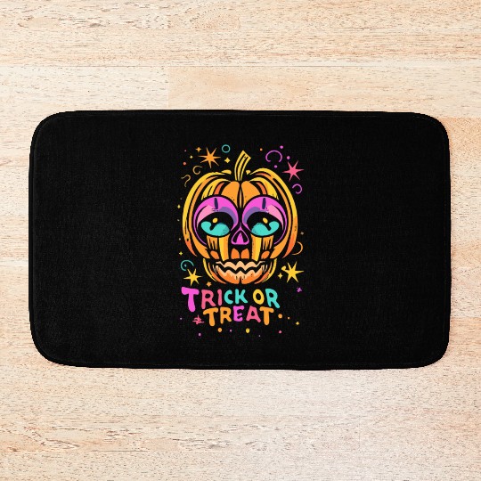 Halloween Skeleton Pumpkin Bath Mats