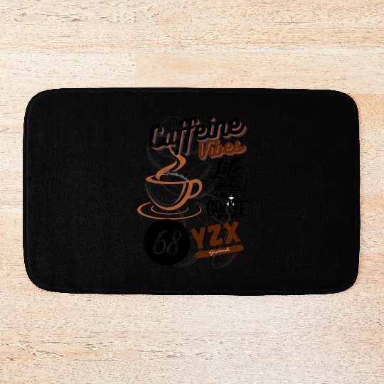 Vintage caffeine vibes Bath Mats