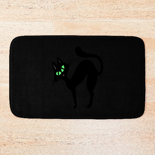 Black cat Bath Mats