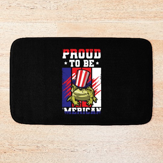 Proud To Be Merica Frog Bath Mats