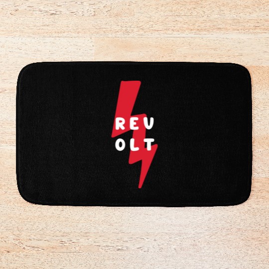 Revolt Lightning Bolt Revolutionary Bath Mats