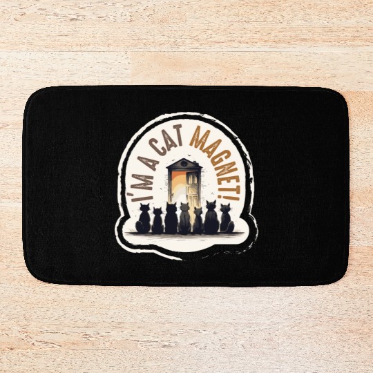 Cat magnet Bath Mats