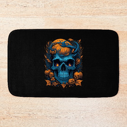 Halloween Spooky Skull Face Bath Mats