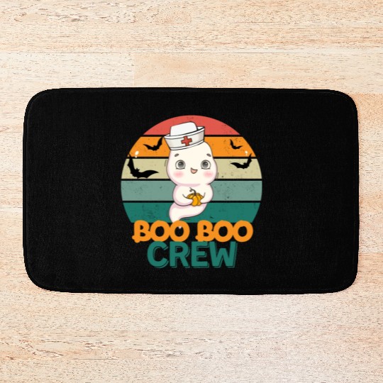 Boo Boo Crew Ghost Halloween Paramedic Nurse Ghost Bath Mats