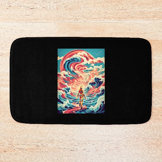 Retro Wave Nostalgia Bath Mats
