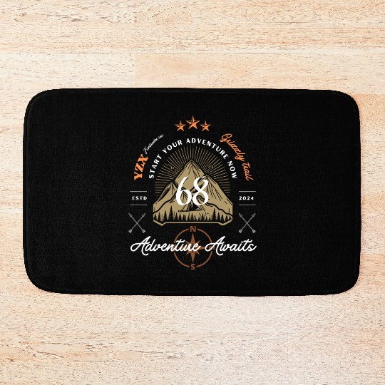 Grizzly trail, adventure awaits Bath Mats