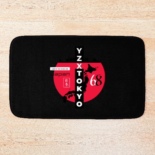 Red dot Tokyo Japan Bath Mats