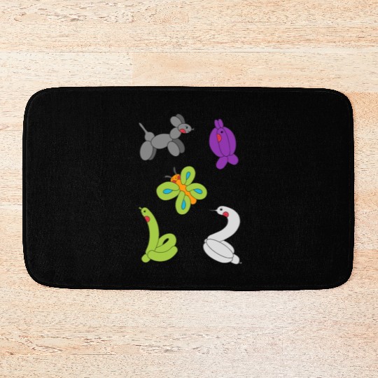 Cute Neon Animal Balloon Sticker Pack Bath Mats