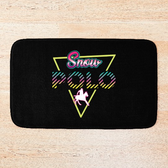 Retro 80s Snow Polo Outfit Bath Mats