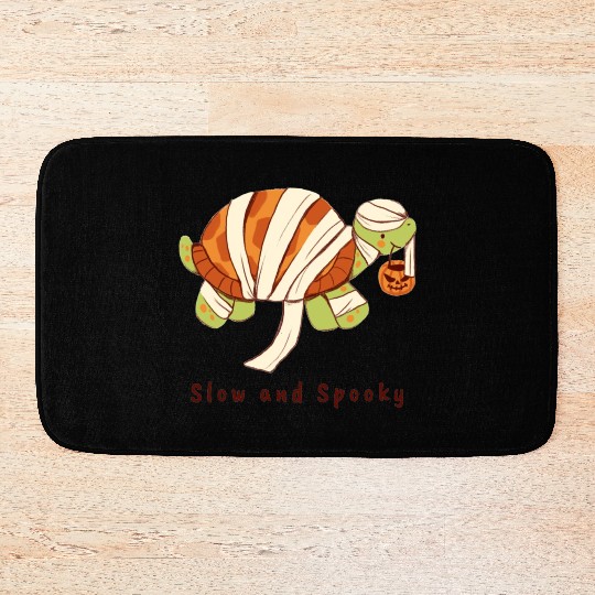 Slow And Spooky Halloween Spooky Mummy Tortoise Bath Mats