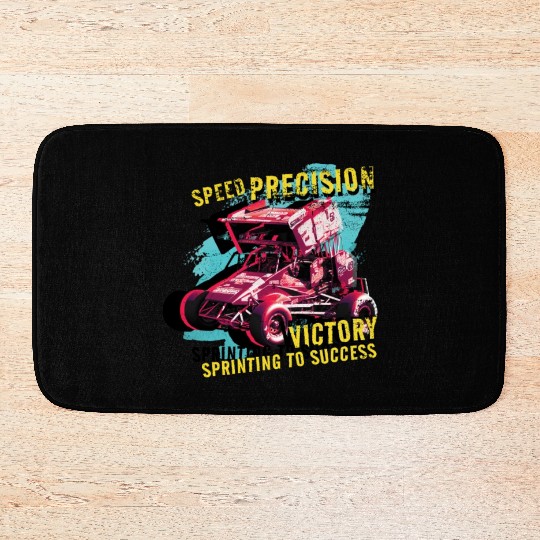 Sprint Car Mom Dirt Track Racing Racing Race Day Bath Mats