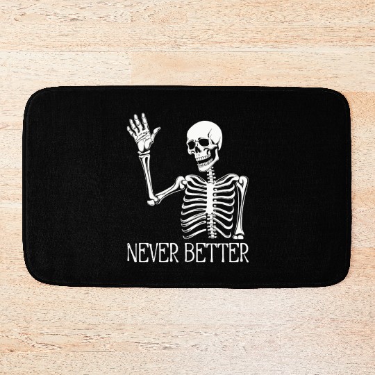 Funny Halloween Skull Bath Mats | Sarcastic Dead Inside