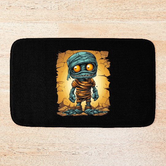 Halloween Spooky Cartoon Mummy Bath Mats