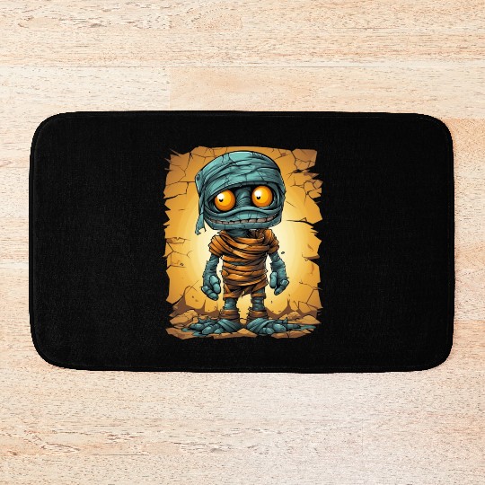 Halloween Spooky Cartoon Mummy Bath Mats