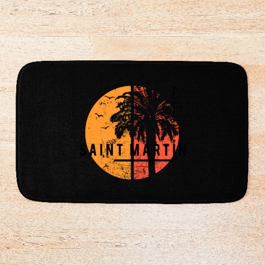 Artistic Orient Beach Saint Martin Cool Palm Tree Bath Mats