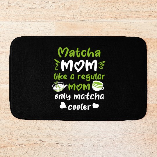 Green Tea Lover Japanese Matcha Latte Drink Matcha Bath Mats