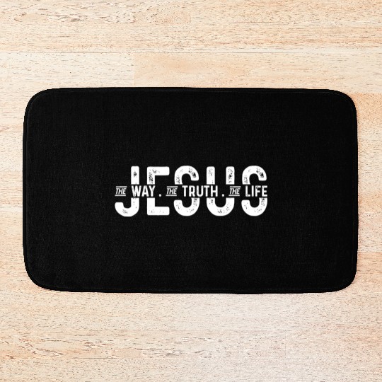 Love Jesus The Way The Truth The Life Christian Bath Mats