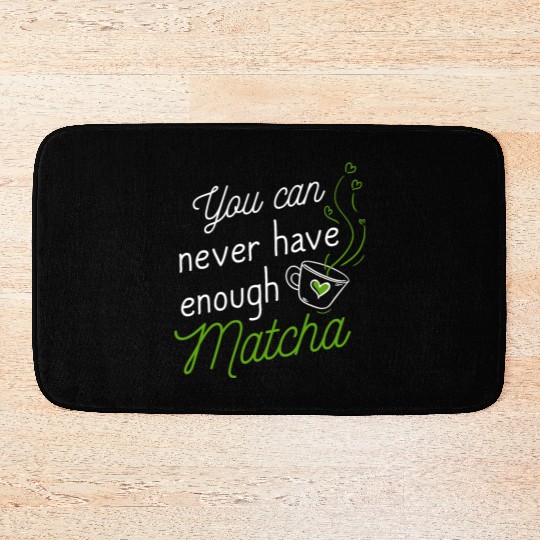 Green Tea Lover Japanese Matcha Latte Drink Matcha Bath Mats