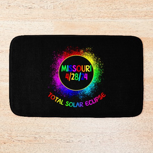 Total Solar Eclipse Missouri 4/28/24 Kids Eclipse Bath Mats