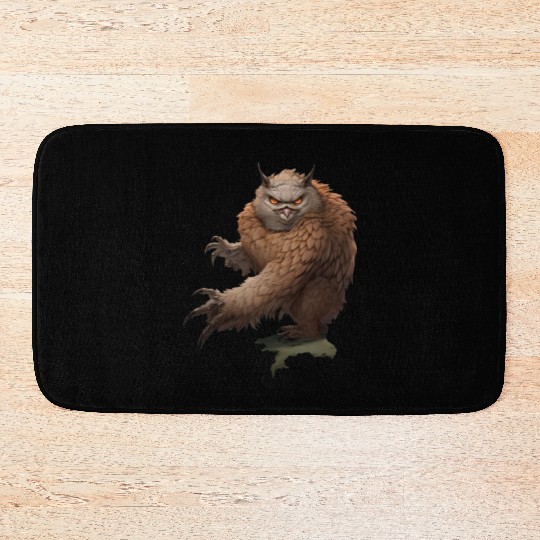 Grizzly Owl - Fantasy Creature Bath Mats