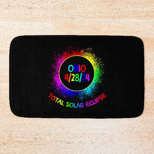 Total Solar Eclipse Ohio 4/28/24 Kids Eclipse Bath Mats