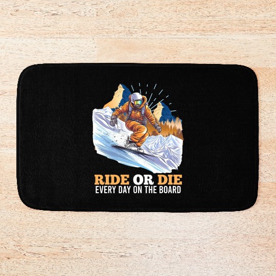 Snowboarding Ride 'n Die Snowboarder Extreme Bath Mats