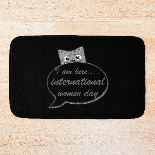 international women day Bath Mats design gift