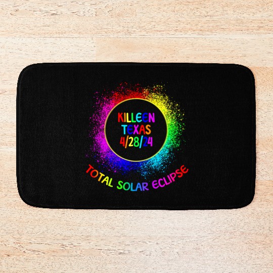 Total Solar Eclipse Killeen Texas 4/28/24 Kids Bath Mats