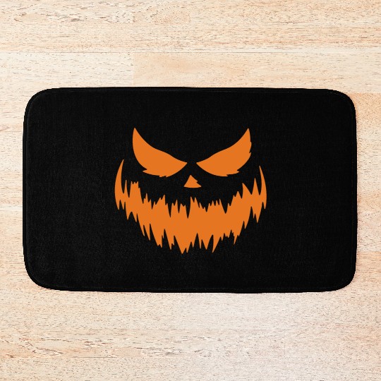 Jack O Lantern Scary Carved Pumpkin Face Halloween Bath Mats