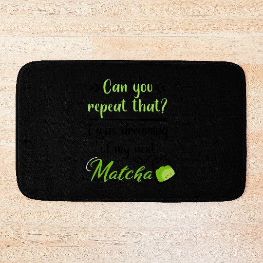 Green Tea Lover Japanese Matcha Latte Drink Matcha Bath Mats