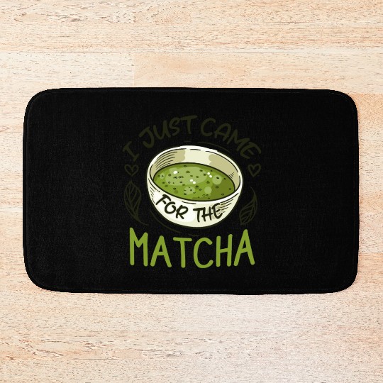 Green Tea Lover Japanese Matcha Latte Drink Matcha Bath Mats