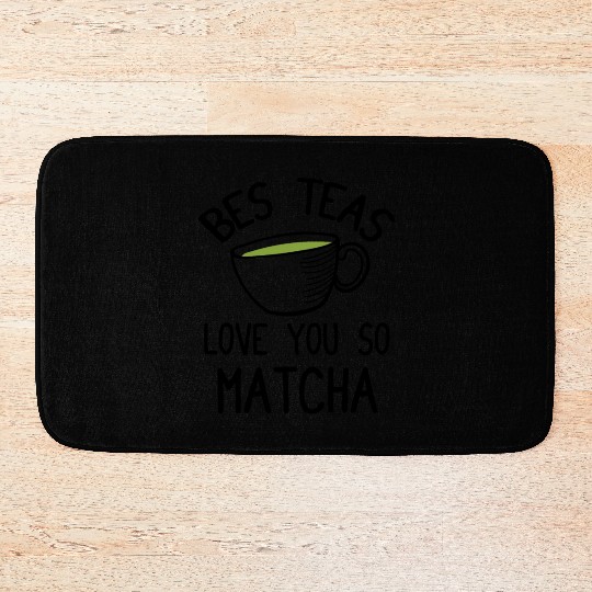 Green Tea Lover Japanese Matcha Latte Drink Matcha Bath Mats
