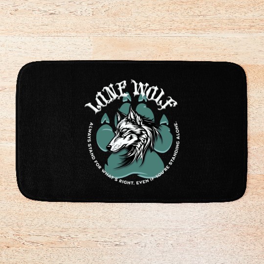 Lone Wolf Inspirational Leader Truther Quote Bath Mats