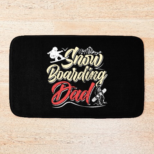 Snowboarding Dad Snowboard Daddy Freestyler Bath Mats