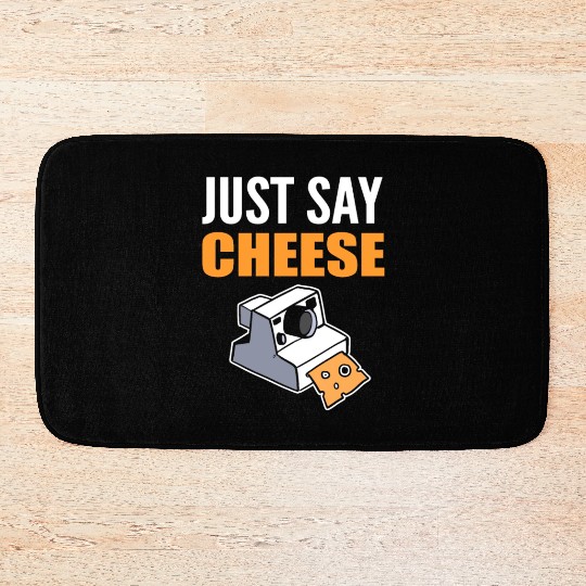 Just Say Cheese Street Photographer Gift Bath Mats