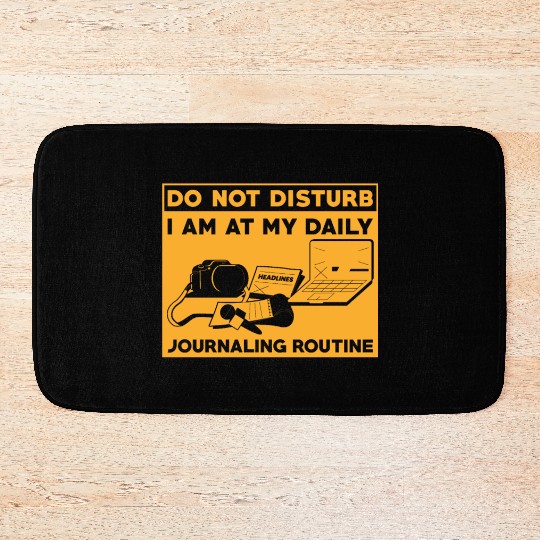Journaling Routine Funny Do not Disturb Journaling Bath Mats