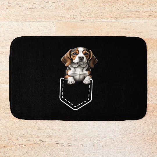 little Dog pocket design Bath Mats