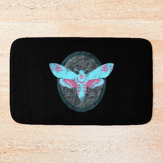 Framed Death's Head Hawk Moth Bath Mats