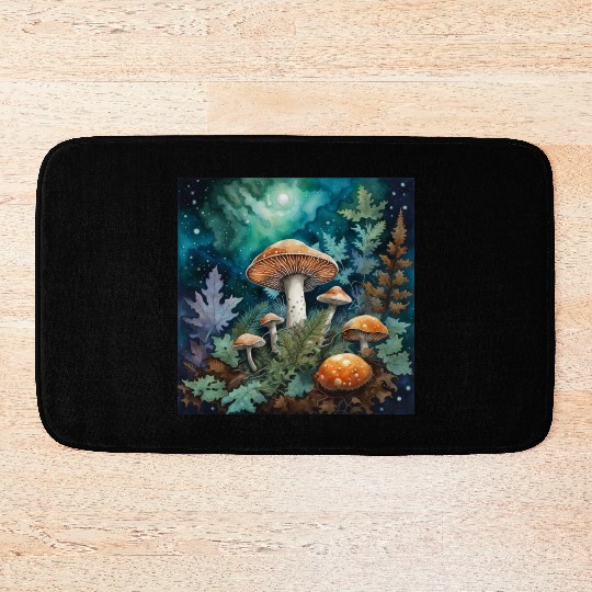 Full Moon Mushroom Nature Bath Mats