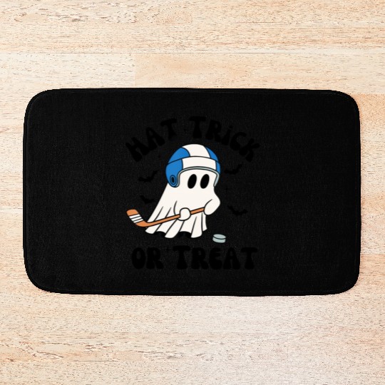 Hat Trick or Treat, Hilarious Hockey Halloween Bath Mats