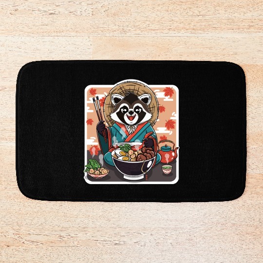 Tanuki Autumn Ramen Bath Mats