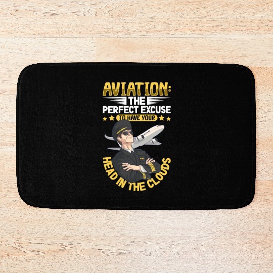 Pilot Aviation Airplane Airline Future Pilots Bath Mats