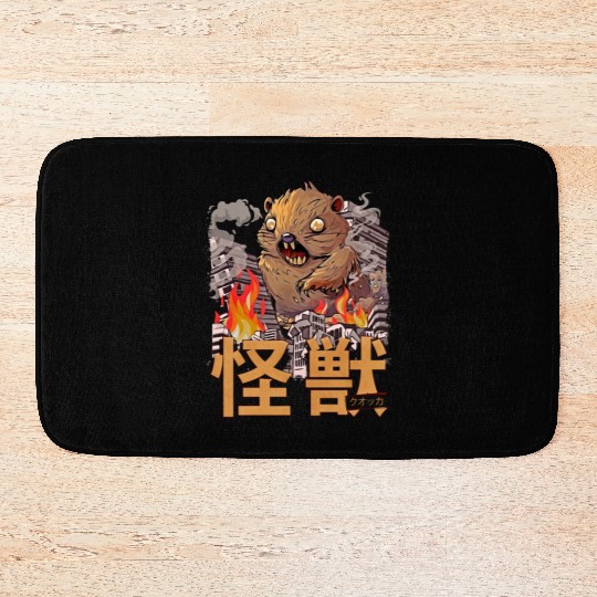 Kaiju Quokka Japanese Anime Monster Bath Mats