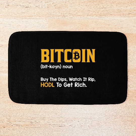 Vintage Bitcoin Definition Design Bath Mats