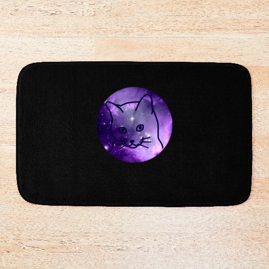 Galaxy Space Cat Funny Cat Lover Bath Mats