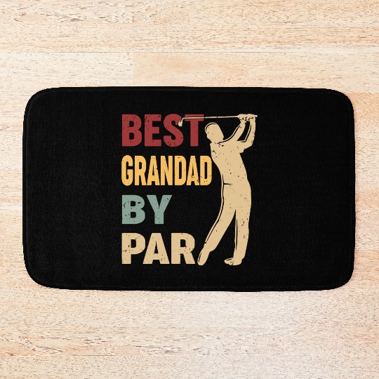 Best Grandad By Par Funny Golf Vintage Bath Mats